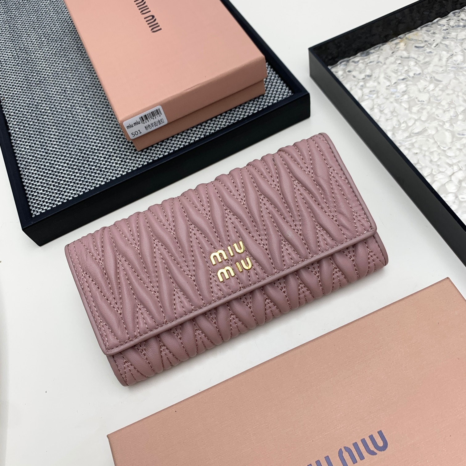 MIU MIU pocket wallet_pink