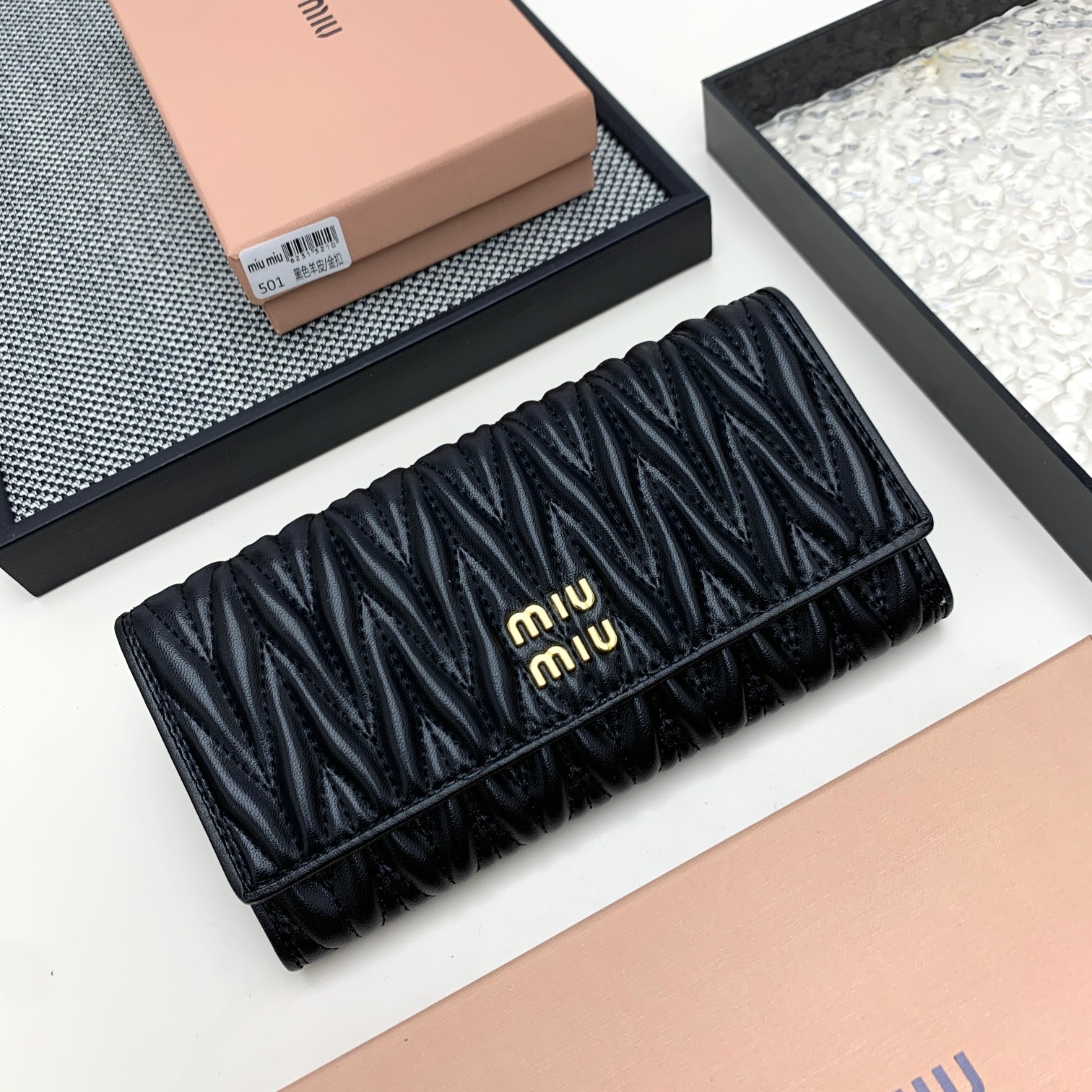 MIU MIU pocket wallet_Black