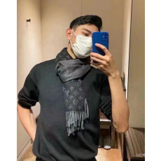 Louis Vuitton_SCARF_BLACK GREY_30x180